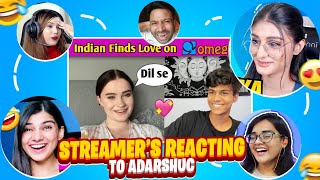 Payal gaming reaction on @adarshuc  || Streamers reacted to my omegle @adarshuc
