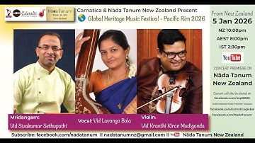 Global Heritage Music Festival – Pacific Rim 2026 - Vocal Lavanya Bala