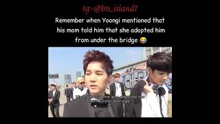 I think yoongi 's mom is more SAVAGE than him