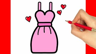 HOW TO DRAW A DRESS - HOW TO DRAW A PRINCESS DRESS