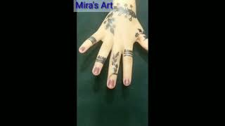 نقش حناء أسود جميل وأنيقसुंदर और सुरुचिपूर्ण काले मेंहदी डिजाइ..Elegant black henna design