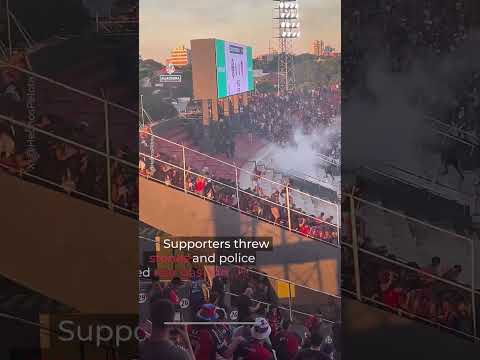 Fans fight police at Paraguay football match