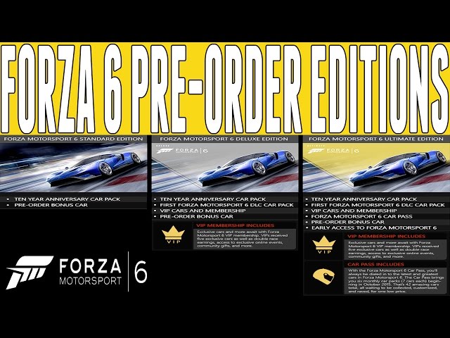 Forza 6 available to pre-order and pre-download now on Xbox One