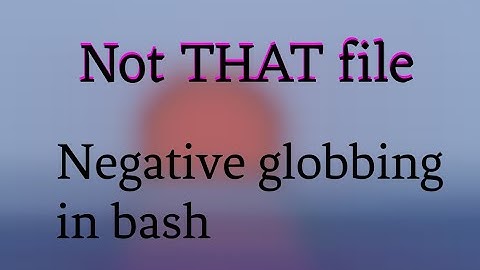 Everyting BUT this file - Negative globbing in bash