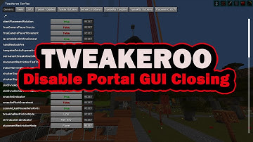 Tweakeroo Disable Portal GUI Closing - Open your inventory whilst stood in a portal Minecraft Mod