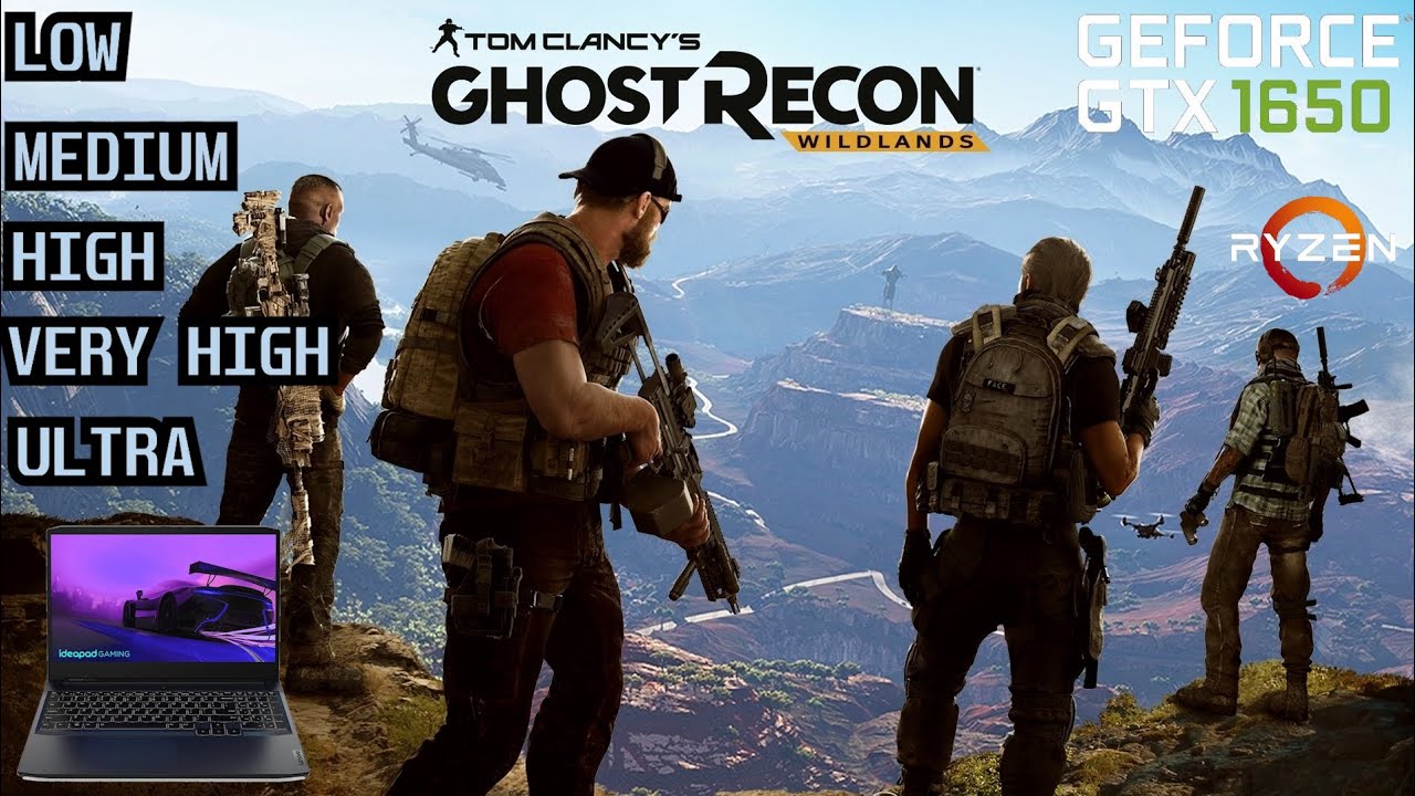 GHOST RECON WILDLANDS GTX 1650 RYZEN 55600H (ALL SETTINGS) YouTube