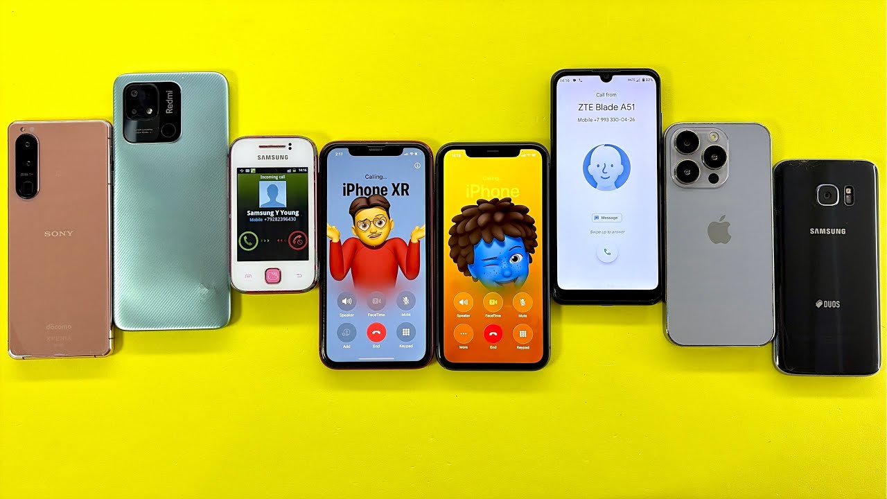 iPhone 11 & iPhone XR calling Sony Xperia 5,Redmi 10C,Samsung Young,ZTE Blade A51,Samsung S7,i15Pro 
