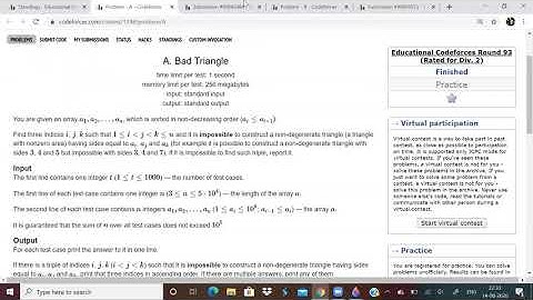 CODEFORCES EDUCATIONAL ROUND 93. 14-08-2020