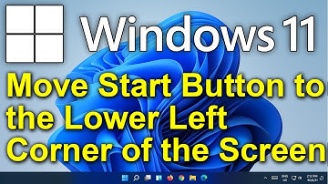 ✔️ Windows 11 - Move Start Button to Lower Left Corner of the Screen - Restore Classic Start Button