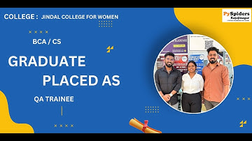 BCA  (CS) Graduate Placement Story From PySpiders Rajajinagar | As a  QA TRAINEE