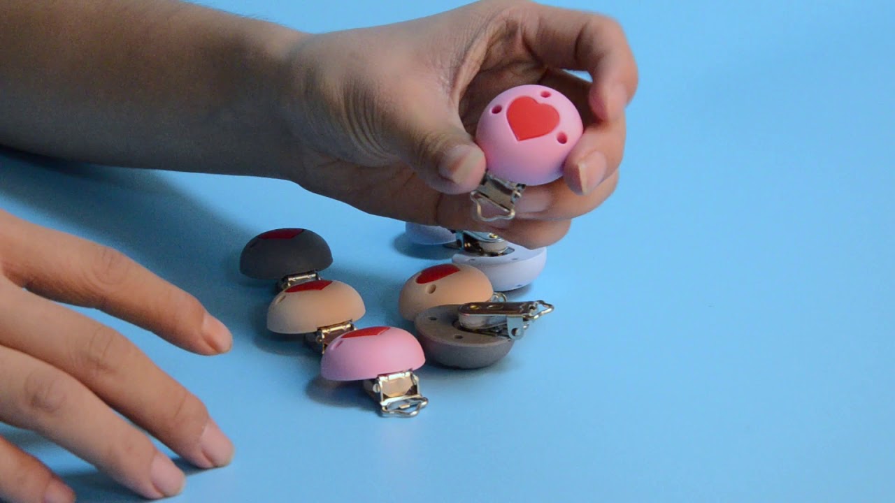 Free Sample Silicone baby pacifier clip YouTube