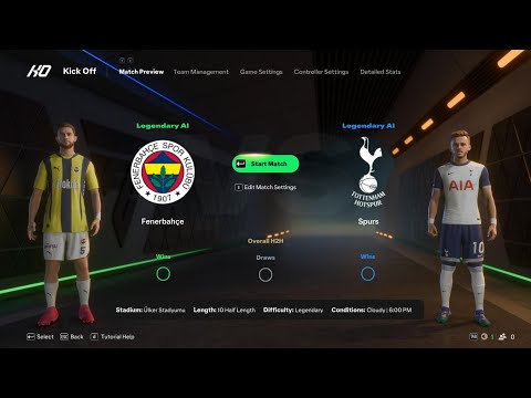 jawa178 x 188max - EA FC 25 | Fenerbahçe vs Tottenham | Gameplay Simulation [4K 60FPS]