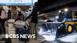 Americans face some travel chaos as storms slam the Northeast and Midwest