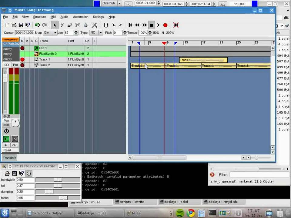 Muse Pc Program MusE 1.0 users tutorial 2 pt2 - YouTube