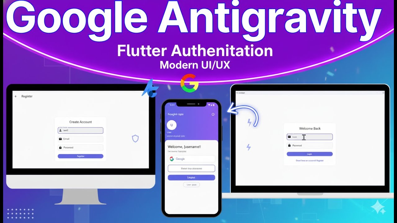 Flutter Authentication Using Google Antigravity | Android | Windows ...