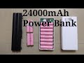 DIY 24000mAh Power Bank from old laptop batteries