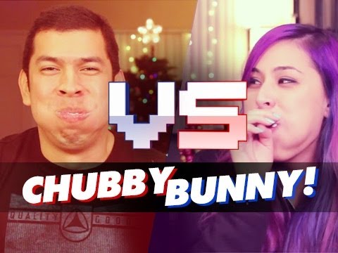 "WHAT A MOUTH FULL!" Chubby Bunny Challenge - Husband vs Wife