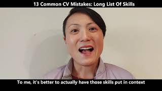 13 Common CV Mistakes: Mistake 1 Long List of Skills