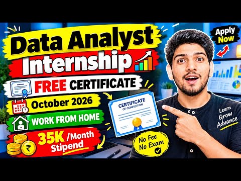 🔥 Data Analyst Internship 2026 Started | October 2026 | Work From Home | Online Internship