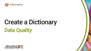 Create a Dictionary in Data Quality