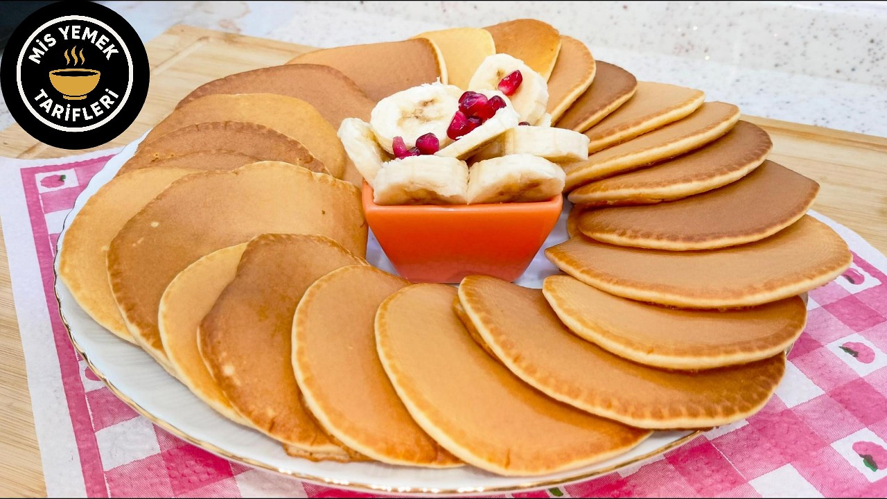 SÜNGER GİBİ YUMUŞACIK PANKEK TARİFİ -😋😍MİS YEMEK TARİFLERİ DÜNYASI #keşfet #food #yemek