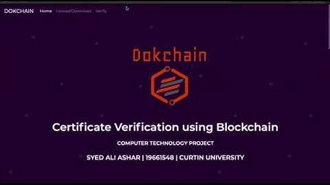Certificate Verification using Blockchain - CTP 2 (Part 2)