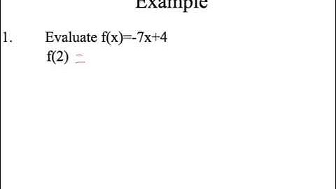 Function notation and evaluating functions
