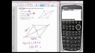Geometry Mini Lesson #44 Special Parallelograms Rhombus Square Two Examples