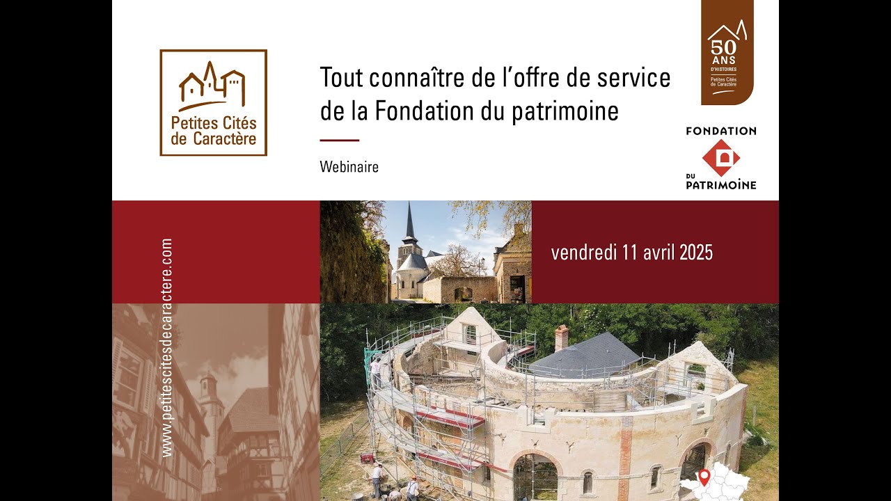 WEBINAIRE - Tout connaître de l'offre de services de la Fondation du patrimoine