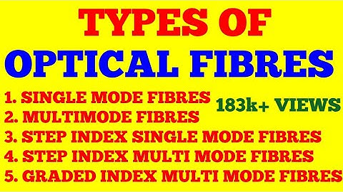 TYPES OF OPTICAL FIBERS | SINGLE MODE, MULTI MODE, STEP INDEX, GRADED INDEX OPTICAL FIBERS | NOTES |