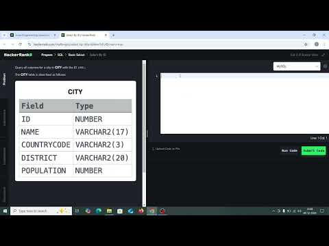 SELECT by ID HackerRank SQL