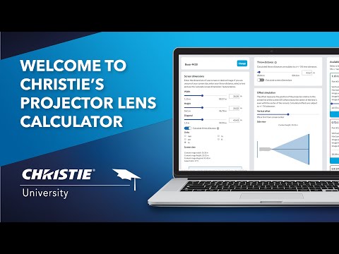 Learn how to use Christie's projector lens calculator
