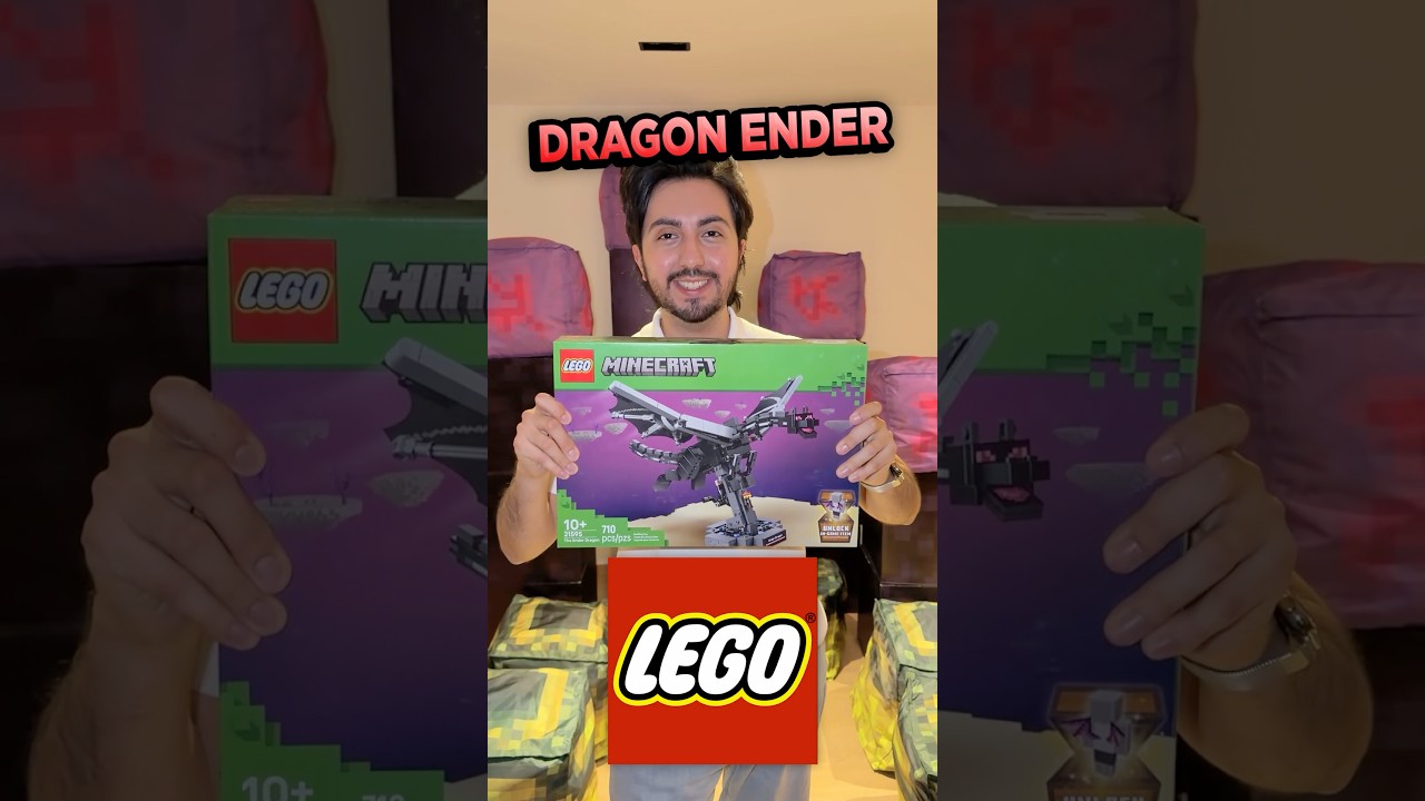 Armé el SET de LEGO del ENDER DAGON A CIEGAS! 🙈 #minecraft #ad
