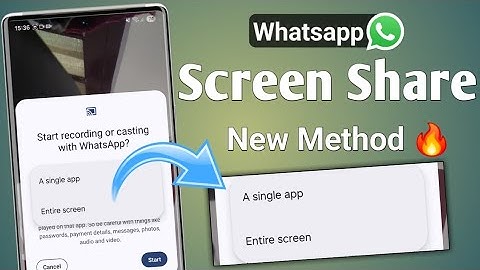 How to Share screen on whatsapp video call | Whatsapp screen share kaise kare New Update 🔥