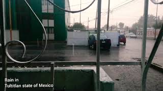 Rain in Tultitlan state of Mexico