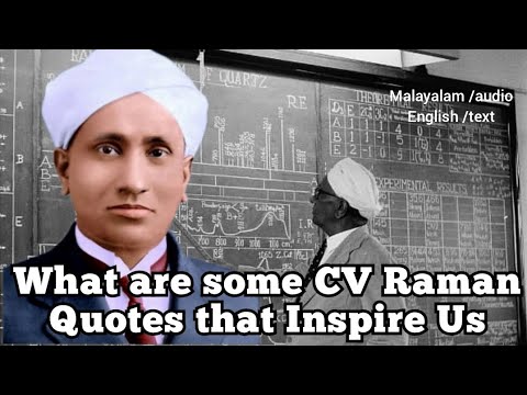 What are some CV Raman Quotes that Inspire Us /villansorb - YouTube