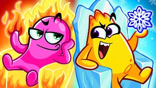 Cold vs Hot Food Battle! ❄️🔥 Funny Song & Tasty Fun 🍦🍕 Slick Slime Sam Song