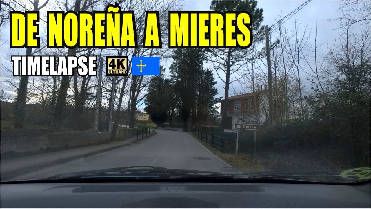 🚘 Recorrido en Coche desde NOREÑA a MIERES en Asturias