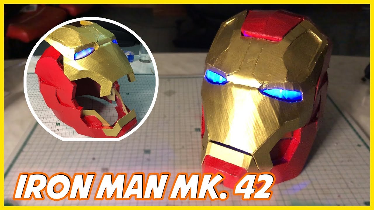 โคตรเท่!! DIY หน้ากาก Iron man mark 42 เปิดหน้าได้ เปิดไฟได้ | taetae special x iron man