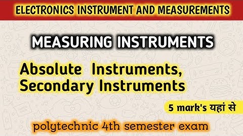 measuring instruments and it