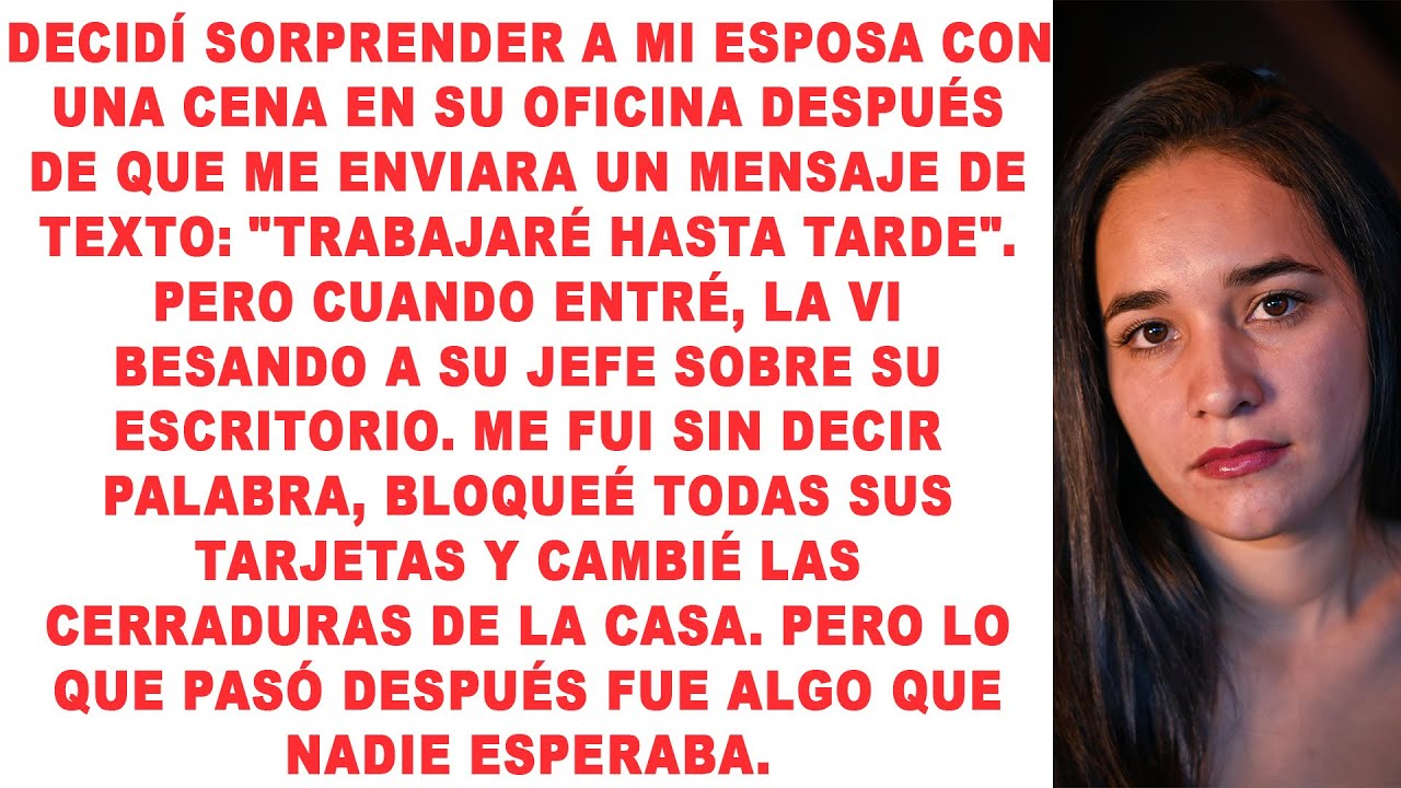 Decidí sorprender a mi esposa con la cena en su oficina después de que me enviara un mensaje de...