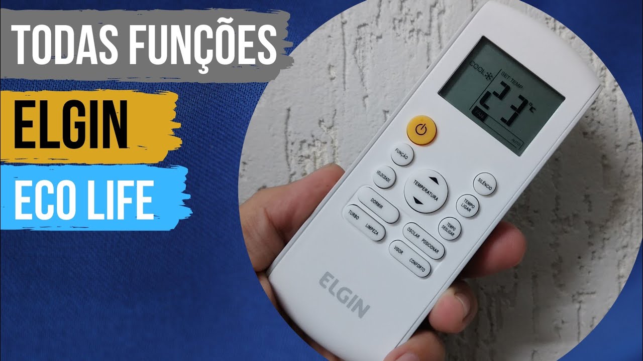 Ar condicionado Elgin Eco Life Inverter Todas as funções do controle