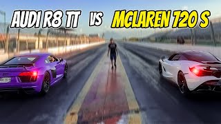 CORRI MI AUDI R8 TWIN TURBO VS MI MCLAREN 720S ¿QUIEN GANO? | Kevin Murillo
