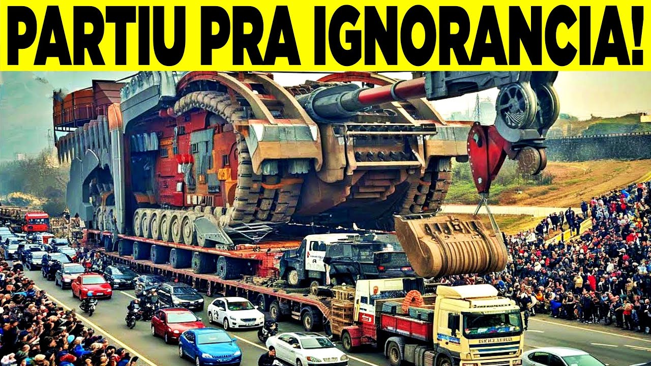 Transporte de Caminhões Gigantes Extremamente Grandes, Maior Maquinário Mais Pesado do Mundo em Ação