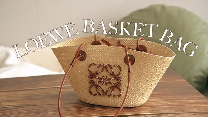 Beehive Basket bag in raffia and calfskin