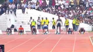 MEN'S 100M FINAL . NATIONAL GAMES-2015