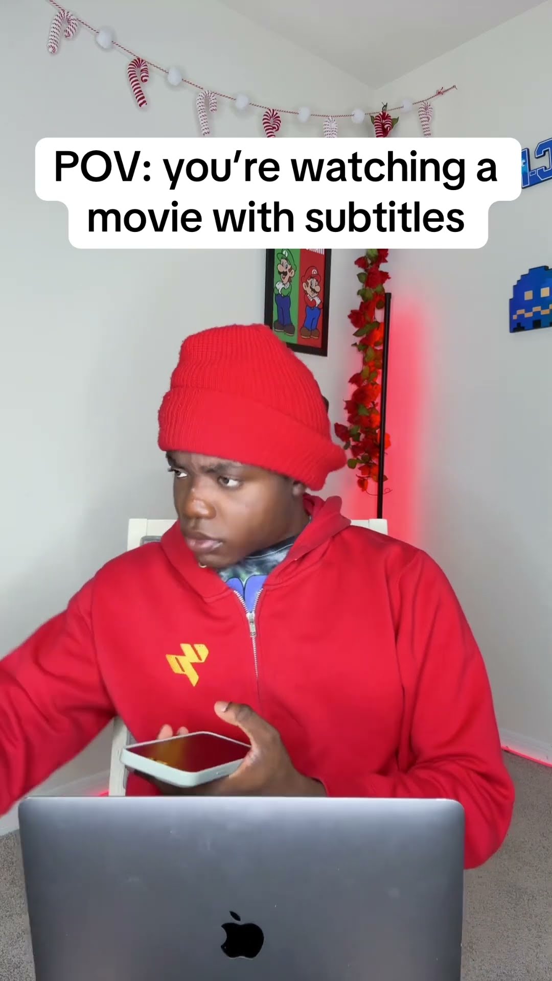 When you watch a movie with subtitles ?