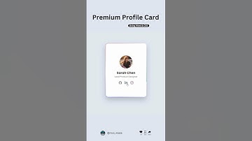 Premium Profile Card using Html CSS #card #webdesign #short