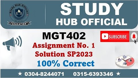 MGT402 Assignment 1 Solution Spring 2023, MGT402 Assignment 1 solution 2023, MGT402 assig 1 solution