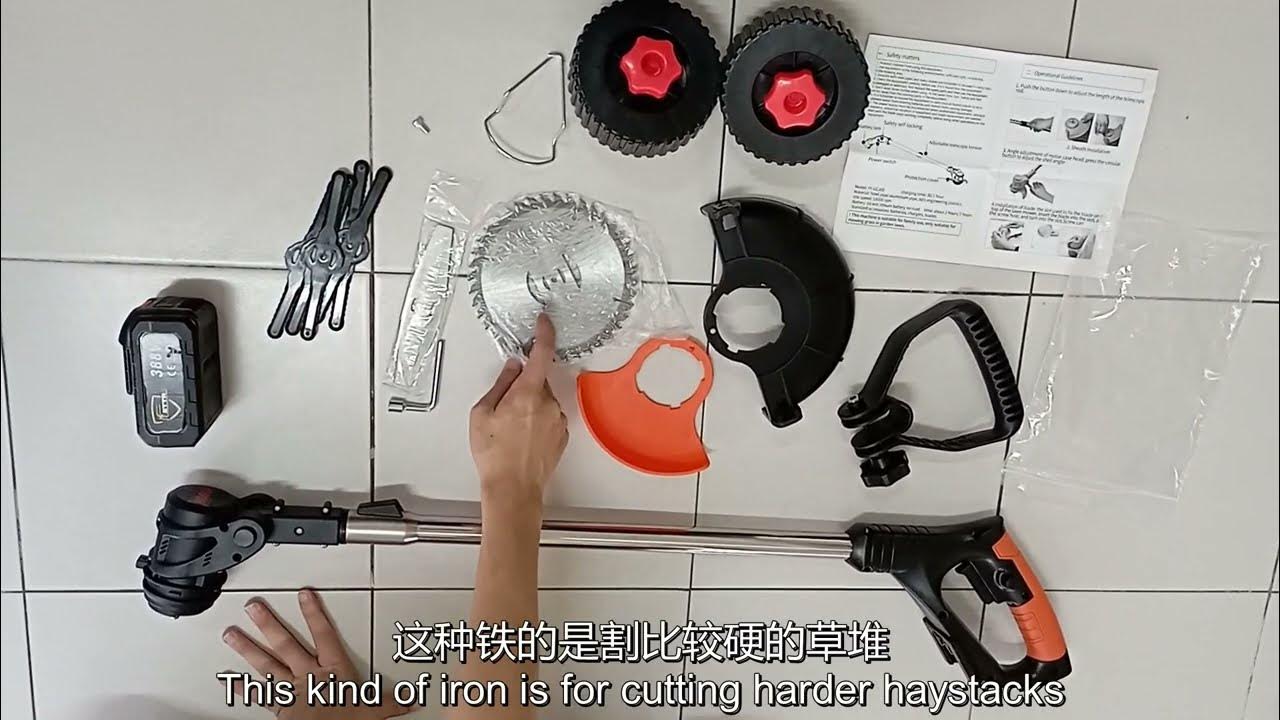 Installation Bosch Cordless Grass Cutter 如何安装博世割草机 (电动锂电) Electric Lawn Mower Grass Timmer YouTube